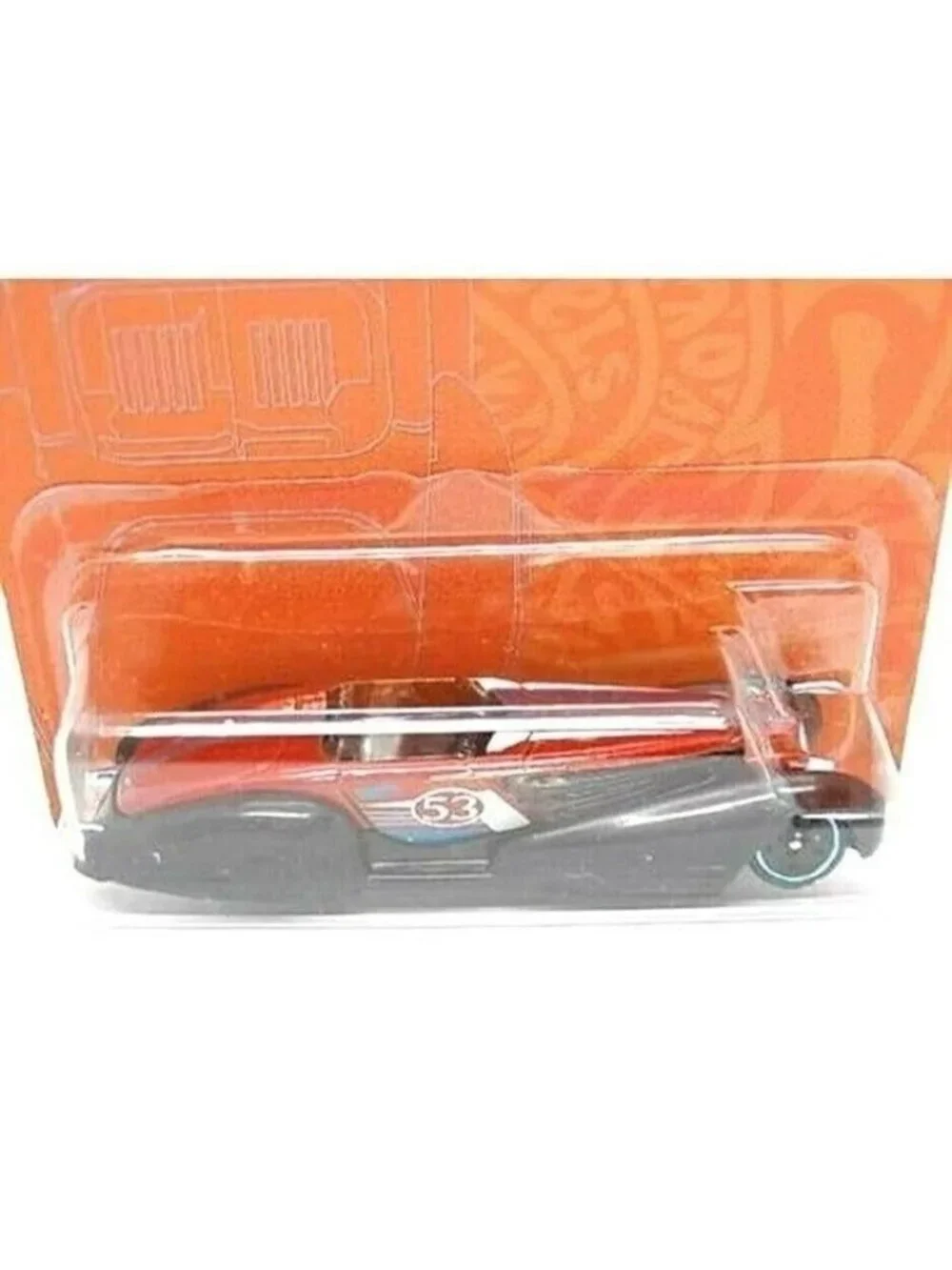 Die Cast Hot Wheels Custom Cadillac Fleetwood GRR35 53rd Anniversary Orange Car